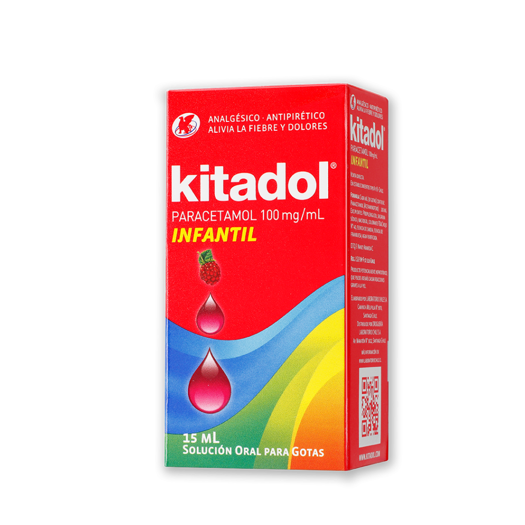 Kitadol Infantil Gotas PARACETAMOL 100mg/mL 15ml Farma 7